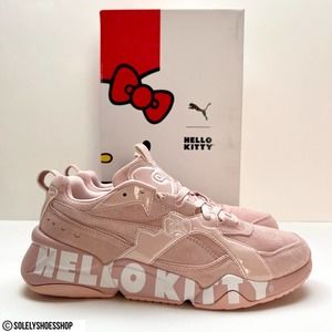 PUMA x HELLO KITTY Nova 2 Pink Suede Limited Edition Sneakers 10 Women’s Shoes